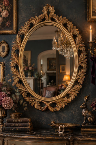 Uttermost ornate gold oval - gold,